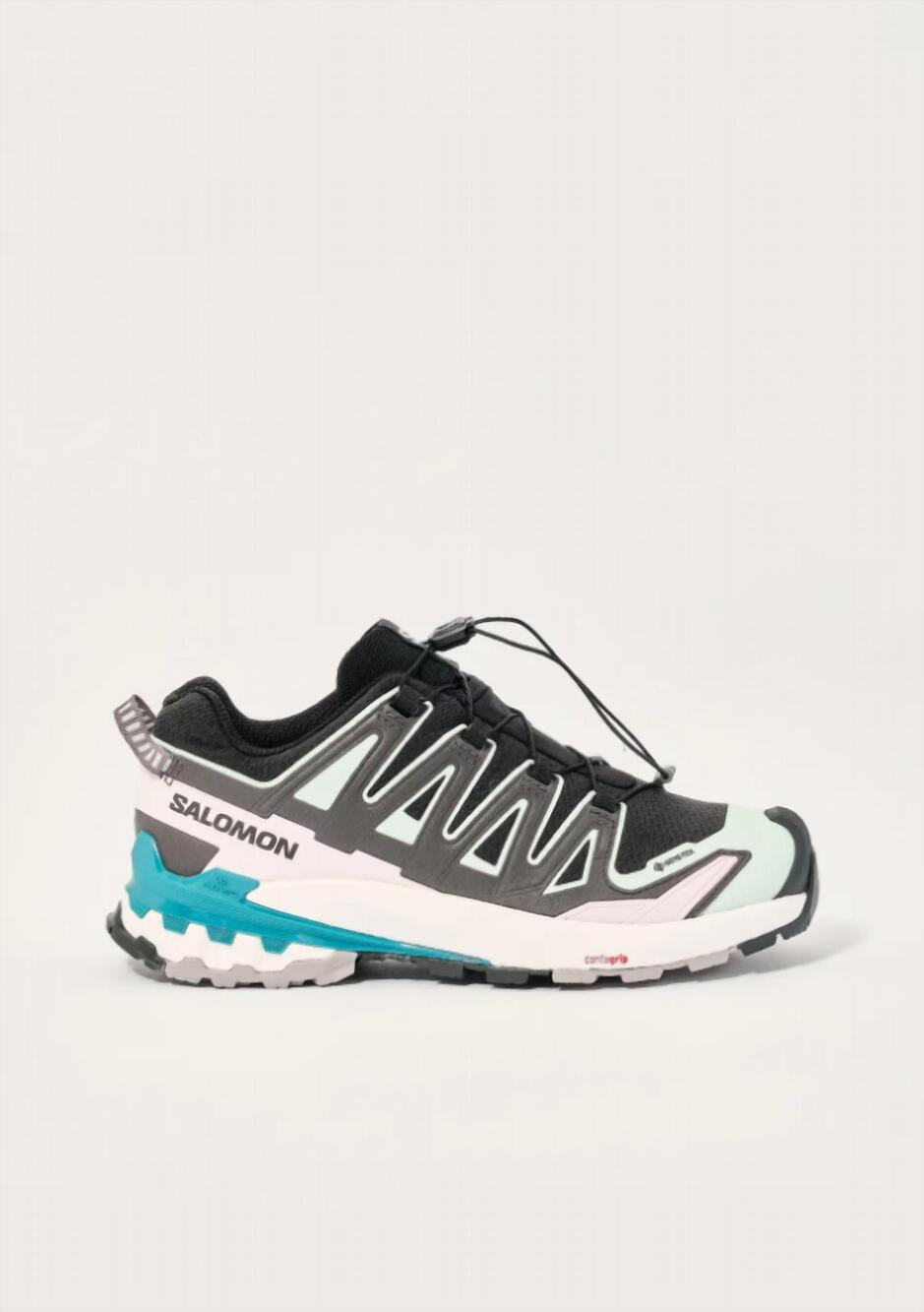 NEW SALOMON women's xa pro 3d gore tex shoes in black/bleached aqua/harbor